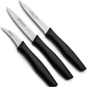 Arcos Schälmesser-Set glatt gebogen gezahnt NOVA - 3-tlg.