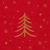 Duni GmbH Servietten 33x33 cm 3-lagig Shimmer Trees | Packung (250 Stück)