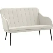 vidaXL Sitzbank Creme 110x76x80 cm Samt 351472