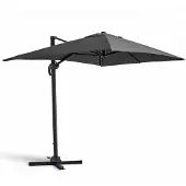 Oviala Drehbarer Sonnenschirm Aluminiumgestell 2 x 3 m Grau - Amalya