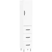 vidaXL Highboard Weiß 34,5x34x180 cm Holzwerkstoff