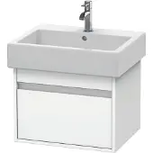 Duravit Waschtischunterschrank Ketho 55x44cm, we matt, 1 Auszug, wandhängend