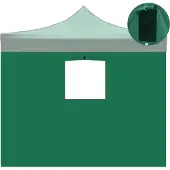 Divina Garden 3x2m wasserdichte grüne Seitenabdeckung mit Fenster für 3x3m ausziehbaren Pavillon