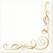 Papstar 50 Servietten "ROYAL Collection" 1/4-Falz 40 x 40 cm gold