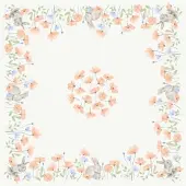 Duni GmbH Bio-Dunicel-Mitteld.84x84 Bunny Bloom - Papierservietten | Packung (20 Stück)