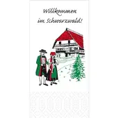 Duni GmbH Zellt.-Servietten 33x33 cm, 3-lagig, Schwarzwald | Packung (250 Servietten)