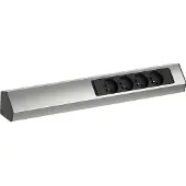 Bachmann CASIA 2 4x FR Steckdose UTE (932.005) Edelstahl-Optik, lang