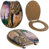 Grafner WC Sitz aus MDF stabile Qualität Tree