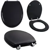 Grafner WC Sitz aus MDF stabile Qualität Pure Black