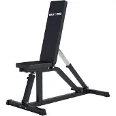 Gorilla Sports Hantelbank - Rückenlehne 7-Fach, Sitz 4-Fach Verstellbar, bis 200 kg Belastbar, Schwarz - Trainingsbank, Negativbank, Schrägbank, Fitnessbank, Bench, Flachbank, Fitness, Zuhause