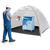 Vevor tragbares Lackierkabinenzelt (295x292x202 cm Arbeitsbereich) Sprühfarbenzelt für Sprühmalerei, wasserfeste Farbkabine mit integriertem Boden & aufrollbarer Tür für Schränke Stühle Tische