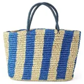 Peter Hahn Tasche aus 100% Papierstroh blau