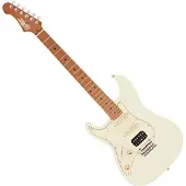 JET Guitars JS-400 HSS Ahorn geröstet Linkshänder Olympic White