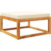vidaXL Gartenhocker mit Kissen 65x65x29 cm Massivholz Akazie