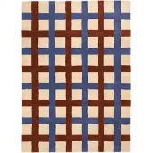 Broste Copenhagen Edith Teppich blau/beige - 200x300cm