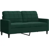 vidaXL 2-Sitzer-Sofa Dunkelgrün 140 cm Samt