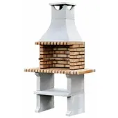 MOVELAR Grill mit 2 Mini-Arbeitsplatten Napoles aus farbigem Ziegelstein