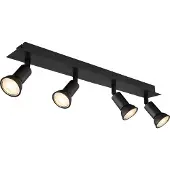 Globo Lighting Strahler Metall schwarz matt, 4x GU10