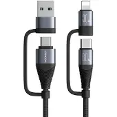 JOYROOM Sa37-2T2 4In1 Kabel 2C 1L 1A, 60W, 1,2M Schwarz
