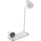 Tellur Nostalgia Wireless Desk Charger, Bluetooth Speaker, Desk Lamp white