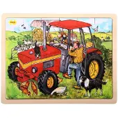 Bigjigs Toys Toys Hölzernes Traktor-Puzzle 24 Teile