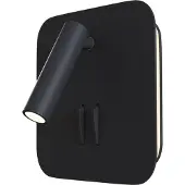 Maytoni Moderne Wandleuchte Ios 176 LED incl. in Schwarz aus Aluminium 9 W für Küche, Schlafzimmer, Wohnzimmer, Esszimmer, Lobby