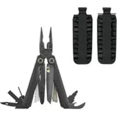 Leatherman Multifunktionswerkzeug Multitool Wave Alpha Obsidian + Bit Kit Bundle