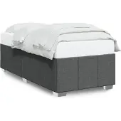 Syfax Bettgestell ohne Matratze Dunkelgrau 90x200 cm Stoff