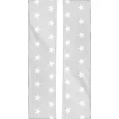Roba Bankauflage für Kinderpartybänke - 108 x 20 cm - 2er Sitzkissen-Set im Design Little Stars - Polster passend zu Partygarnituren - Grau / Weiß