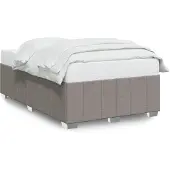 Syfax Bettgestell ohne Matratze Taupe 120x200 cm Stoff