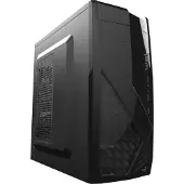 Aerocool CS‐1102, Midi Tower, PC, Schwarz, ATX, micro ATX, Mini-ATX, Stahl, 15 cm