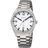 Regent F-1605 Herren-Armbanduhr Titan 10 Bar Weiß