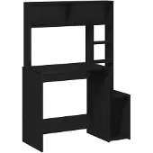 vidaXL Schreibtisch mit Regal Schwarz 100x45x140 cm Holzwerkstoff