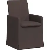 vidaXL Esszimmerstühle 2 Stk. Stoff Dunkelbraun 57 x 67 x 95 cm