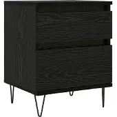 vidaXL Bettschrank Schwarz Eichen-Optik 40 x 35 x 50 cm Holzwerkstoff 8004366