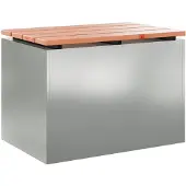vidaXL Gartenbank Verzinkter Stahl 60 x 40 x 43 cm
