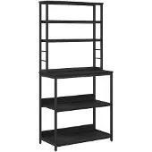 vidaXL Küchenregal Schwarz Eichen-Optik 80 x 40 x 168 cm Holzwerkstoff