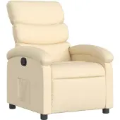 vidaXL Relaxsessel, cremefarbener Stoff