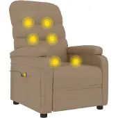 vidaXL Massagesessel Cappuccino-Braun Kunstleder