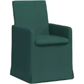 vidaXL Esszimmerstühle 2 Stk. Stoff Dunkelgrün 57 x 67 x 95 cm