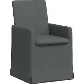 vidaXL Esszimmerstühle 2 Stk. Stoff Dunkelgrau 57 x 67 x 95 cm