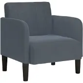 vidaXL Sessel mit Armlehnen Dunkelgrau 54 cm Samt