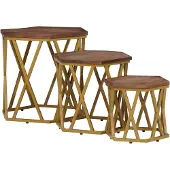 vidaXL Couchtische Braun 55 x 55 x 50 cm Massivholz Mango