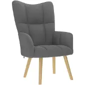 vidaXL Relaxsessel Dunkelgrau Stoff