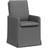 vidaXL Esszimmerstühle 2 Stk. Stoff Dunkelgrau 57 x 67 x 98 cm