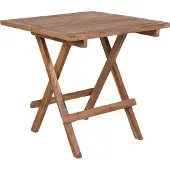 Ebuy24 Bine kleiner Gartentisch 50x50 cm Teakholz massiv.