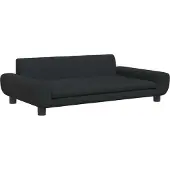 Syfax Hundebett Schwarz 100x54x33 cm Samt