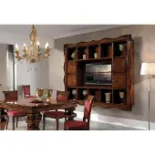 AEA Wohnwand Schrank Vitrine Holz Wohnzimmer Möbel TV Schrankwände Design Vitrinen