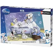 Nathan - 86612 - Puzzle Enfant Classique - Les 101 Dalmatiens - Tous au bain ! - 60 Pièces