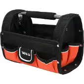 YATO YT-74371, Schwarz, Rot, Polyester, Edelstahl, 9 Taschen, Feuchtigkeitsbeständig, Wasserdicht, 304 mm, 190 mm